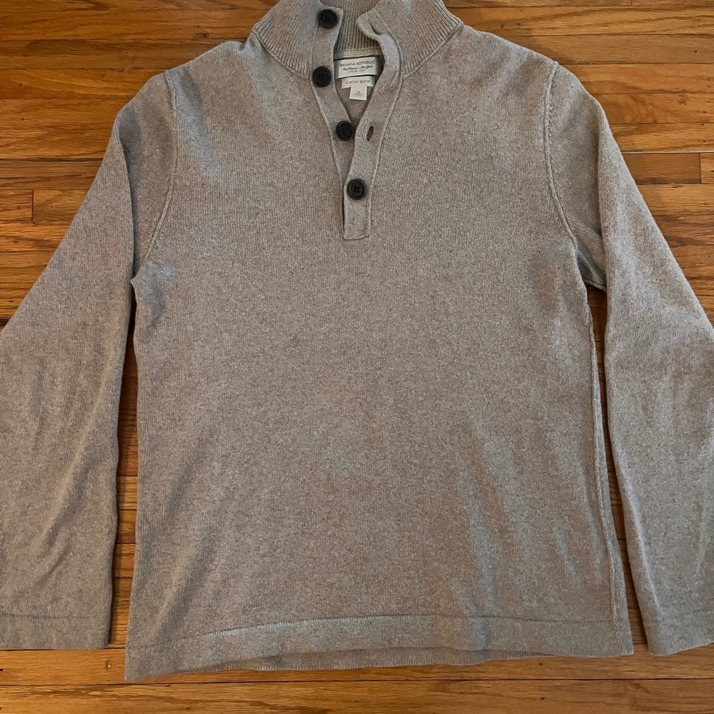 Banana Republic Gray Men's Sweater